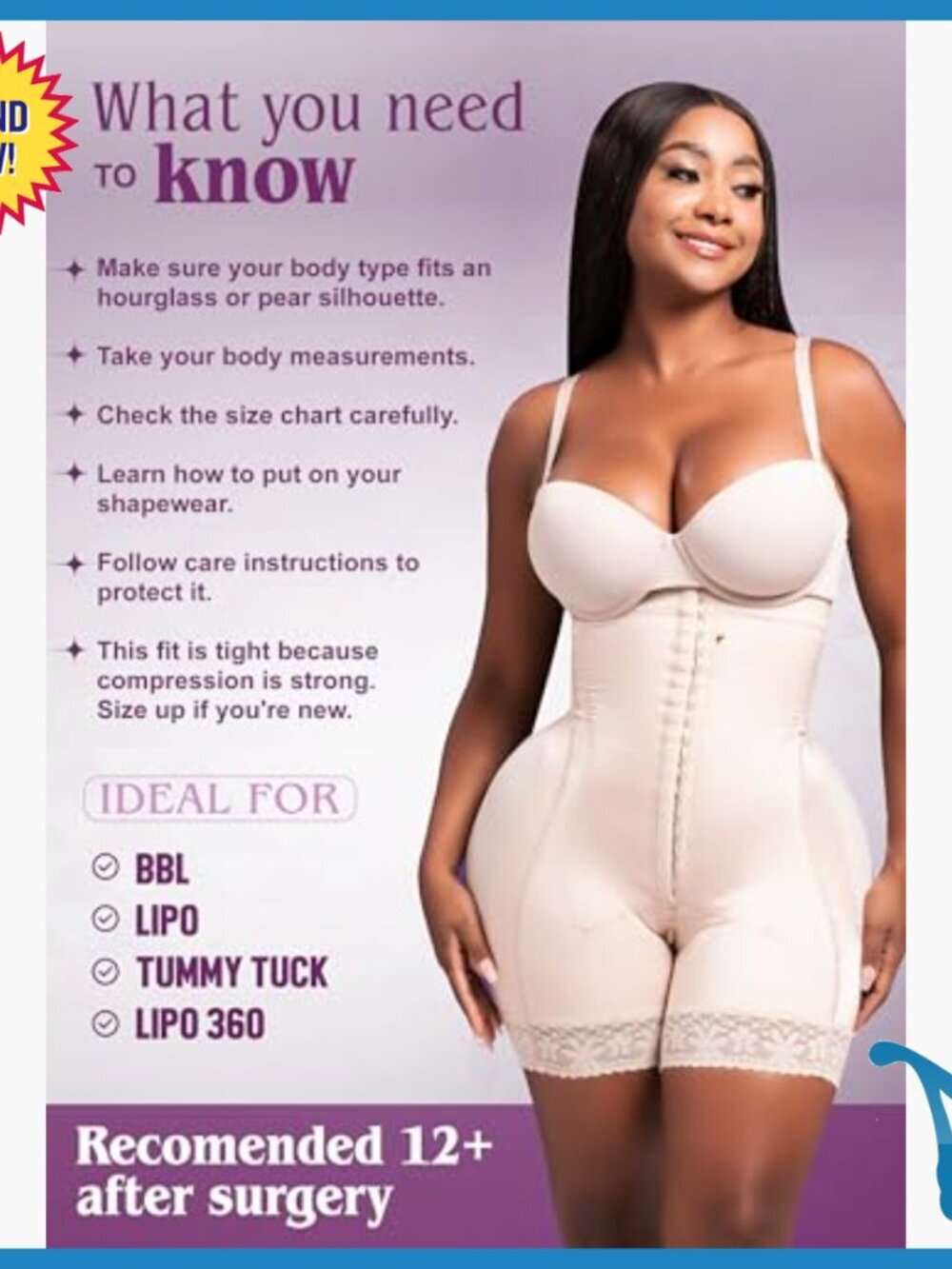 Stage 3 Strapless Faja High Compression Shapewear Bodysuit for Women - Picture 5 of 7
